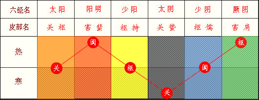 六經(jīng)皮部與關(guān)、闔、樞表